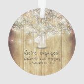 メイスン素朴ジャーの赤ちゃんの息の弦ライト木材 オーナメント (裏面)