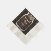 メイスン素朴ジャーカントリー結婚ウッド 縁ありカクテルナプキン (角)