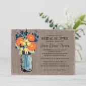 メイスン素朴ジャーガーベラデイジーブライダルシャワー 招待状 (スタンド正面)