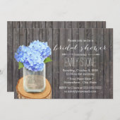 メイスン素朴ジャージレンジバーンウッドブライダルシャワー 招待状 (正面/裏面)