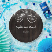 メイスン素朴ジャースストリングライツオールドバ結婚ンズ ペーパープレート (パーティー)