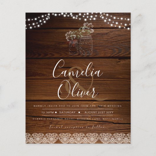 メイスン素朴ジャースライツレースジプソフィリア結婚ズ チラシ (正面)