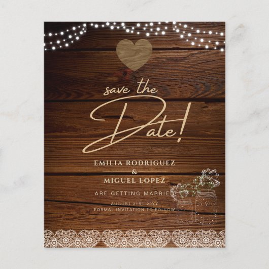 メイスン素朴ジャースライツレースジプソフィリア結婚ズ チラシ (正面)