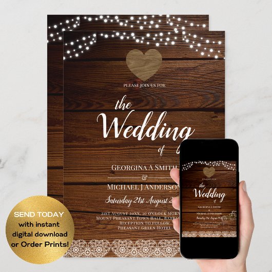 メイスン素朴ジャースライツレースジプソフィリア結婚ズ 招待状