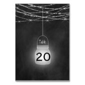 メイスン素朴ジャースライトチャックボードテーブルカード テーブルナンバー (裏面)