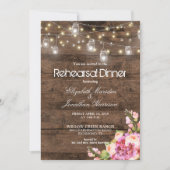 メイスン素朴ジャースライトフローラリハーサルディナー 招待状 (正面)