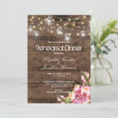 メイスン素朴ジャースライトフローラリハーサルディナー 招待状 (スタンド正面)