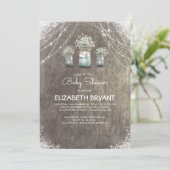 メイスン素朴ジャーズ赤ちゃんの息かわいい赤ちゃんシャワー 招待状 (スタンド正面)