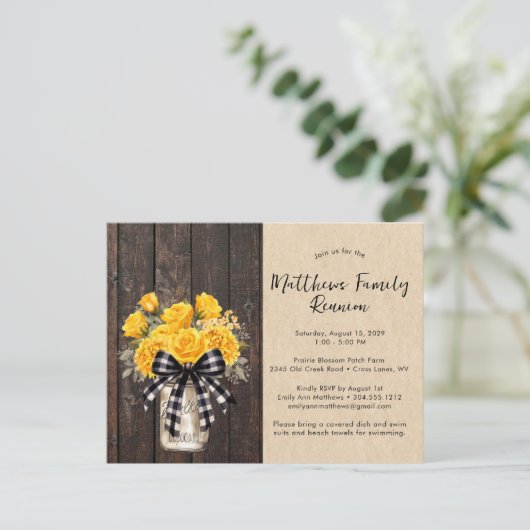 メイスン素朴ジャーフローラウッドファミリー懇親会 案内ポストカード (スタンド正面)