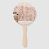 メイスン素朴ジャーフローラピンクブライダルシャワー ハンドファン (裏面)