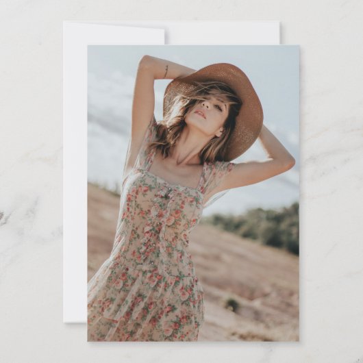 メイスン素朴ジャーフローラライトブライダルシャワー 招待状 (裏面)