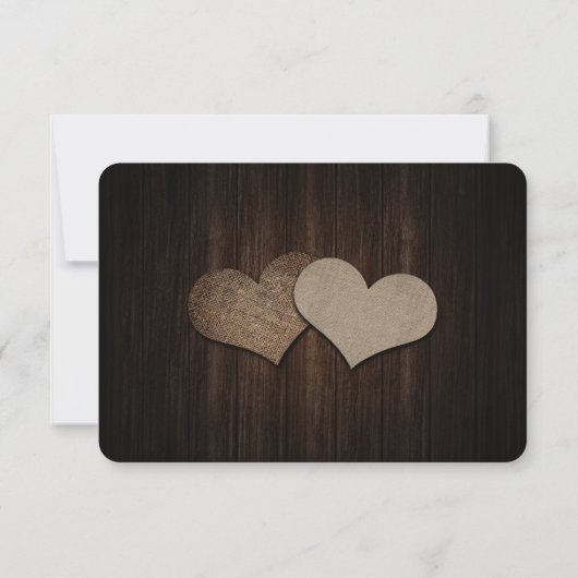 メイスン素朴ジャールウッドウェディングRSVPカード 出欠カード (裏面)