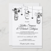 メイスン素朴ジャールウッドクラフト結婚式招待状 招待状 (正面)