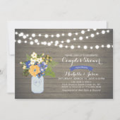 メイスン素朴ジャールカップルウェディングシャワー招待状 招待状 (正面)