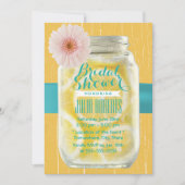 メイスン素朴ジャールティール(緑がかった色)ベルトブライダルシャワー 招待状 (正面)