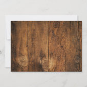 メイスン素朴ジャールピンクデイジーズバーンブライダルシャワー 招待状 (裏面)