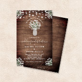 メイスン素朴ジャールライツバジェット結婚式招待状