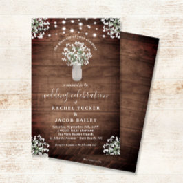 メイスン素朴ジャールライツバジェット結婚式招待状