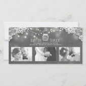 メイスン素朴ジャールライツレース結婚の感謝 サンキューカード (正面)