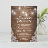 メイスン素朴ジャールライトスウィート16誕生日パーティー 招待状 (スタンド正面)