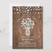メイスン素朴ジャールライトスウィート16誕生日パーティー 招待状 (正面)