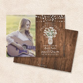 メイスン素朴ジャールライトスウィート16誕生日写真 招待状