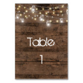 メイスン素朴ジャールライトトレンディーモダン テーブルナンバー (正面)