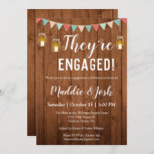 メイスン素朴ジャールライト婚約パーティ 招待状 (正面/裏面)