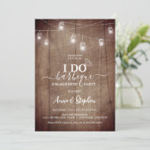 メイスン素朴ジャールライトI do BBQ婚約パーティ 招待状 (スタンド正面)