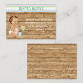 メイスン素朴ジャール木製おむつラッフル エンクロージャーカード (正面/裏面)