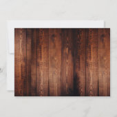 メイスン素朴ジャール納屋の木の写真結婚式RSVPカード 招待状 (裏面)