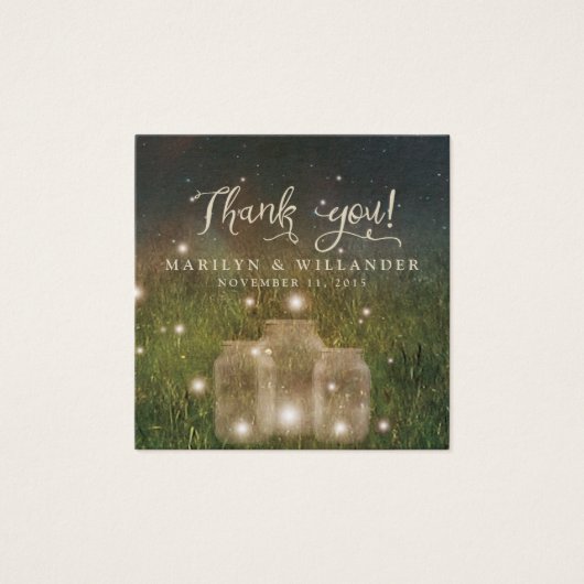 メイスン素朴ジャール魅惑フォレストガーデンメッセージカード (正面)