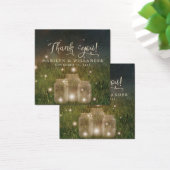 メイスン素朴ジャール魅惑フォレストガーデンメッセージカード (デスク)