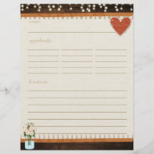 メイスン素朴ジャーレシピカード挿入