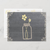 メイスン素朴ジャーレシピシャワーカード ポストカード (正面/裏面)