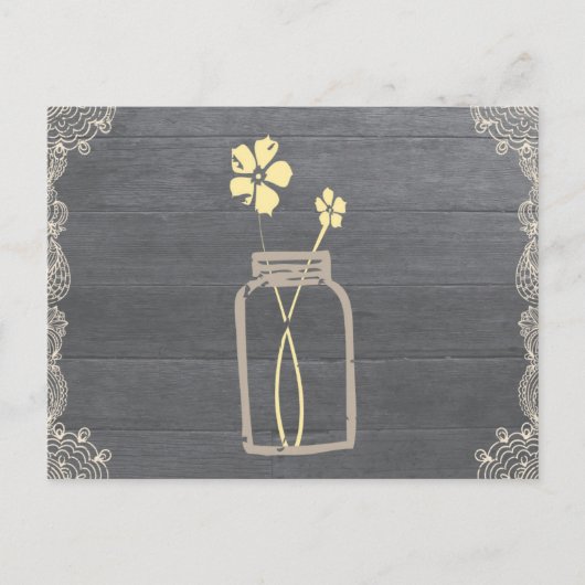 メイスン素朴ジャーレシピシャワーカード ポストカード (正面)