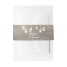 メイスン素朴ジャー灯 招待状ベリーバンド