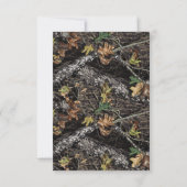 メイスン素朴ジャー狩り迷彩柄ウェディングRSVPカード 出欠カード (裏面)