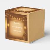 メイスン素朴ジャー結婚式の引き出物ボックス フェイバーボックス (裏面サイド)