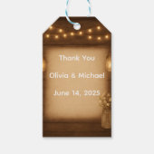 メイスン素朴ジャー結婚式の引き出物ラベル ギフトタグ (正面)