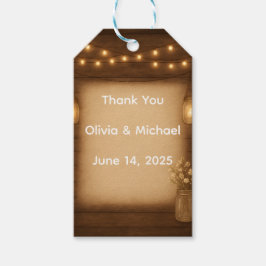 メイスン素朴ジャー結婚式の引き出物ラベル ギフトタグ