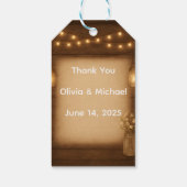 メイスン素朴ジャー結婚式の引き出物ラベル ギフトタグ (裏面)