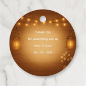 メイスン素朴ジャー結婚式の引き出物ラベル フェイバータグ (裏面)