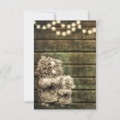 メイスン素朴ジャー結婚式レセプションカード 招待状 (裏面)