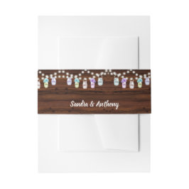 メイスン素朴ジャー結婚式招待状ベリーバンド 招待状ベリーバンド