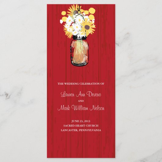 メイスン素朴ジャー・アンド・ワイルドフラワープログラム プログラム (正面)