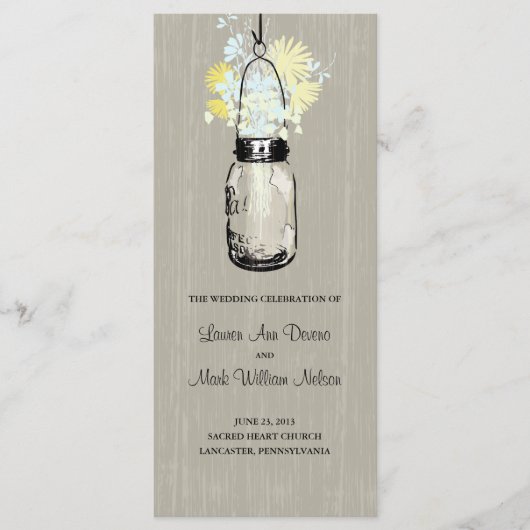 メイスン素朴ジャー・アンド・ワイルドフラワープログラム プログラム (正面)