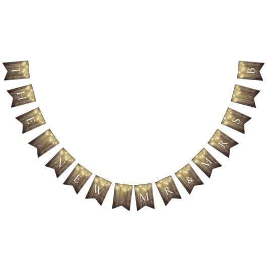 メイスン素朴ジャー&ウッドグレイン結婚ズガーデンパーティー バンティングフラッグ (全)