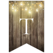 メイスン素朴ジャー&ウッドグレイン結婚ズガーデンパーティー バンティングフラッグ (第1の旗)