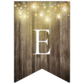 メイスン素朴ジャー&ウッドグレイン結婚ズガーデンパーティー バンティングフラッグ (第3の旗)